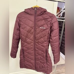 Columbia Heavenly Long Hooded Jacket - Malbec